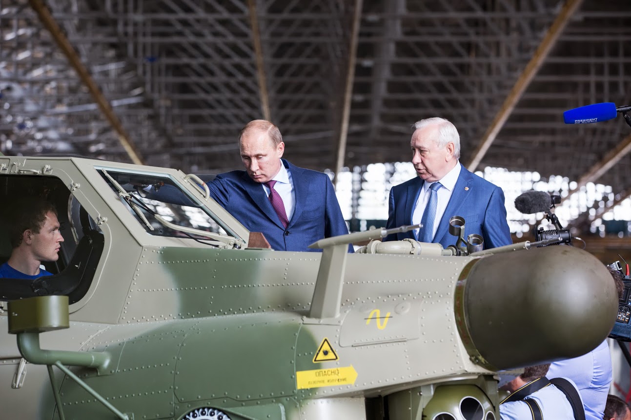 Владимир Путин посещает предприятие «Роствертол», «Ростех»
